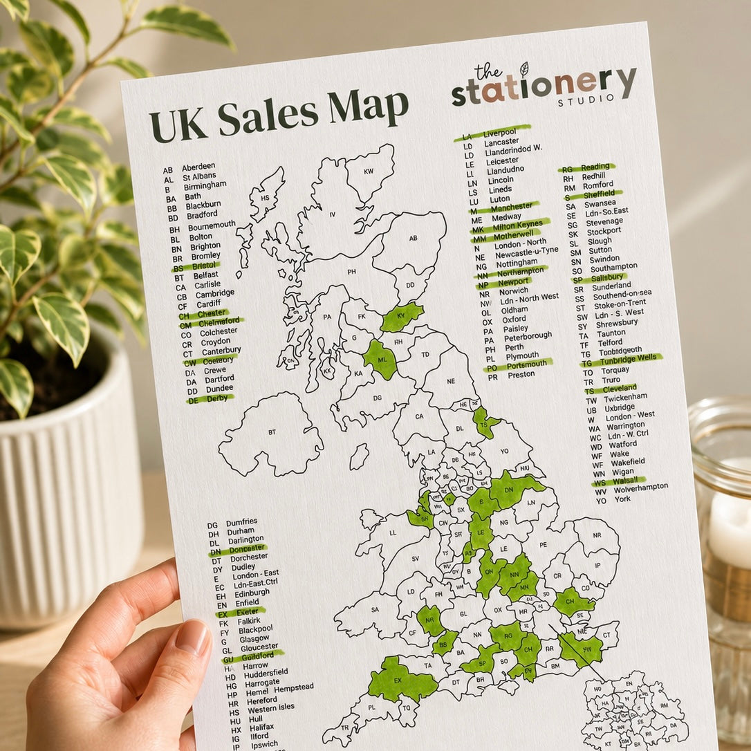 UK Sales Map Print