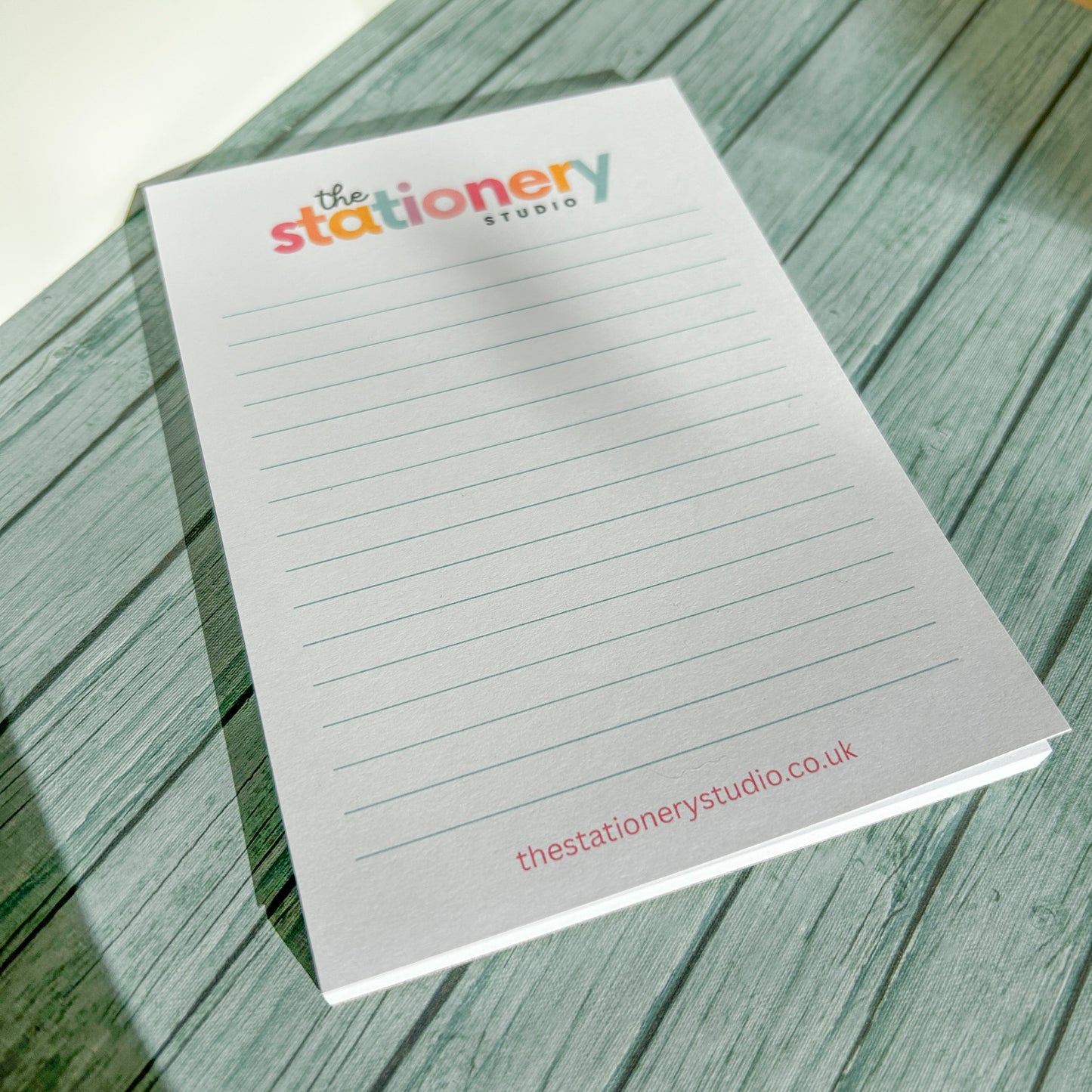 Custom A6 Notepad ~ Personalised with Your Brand