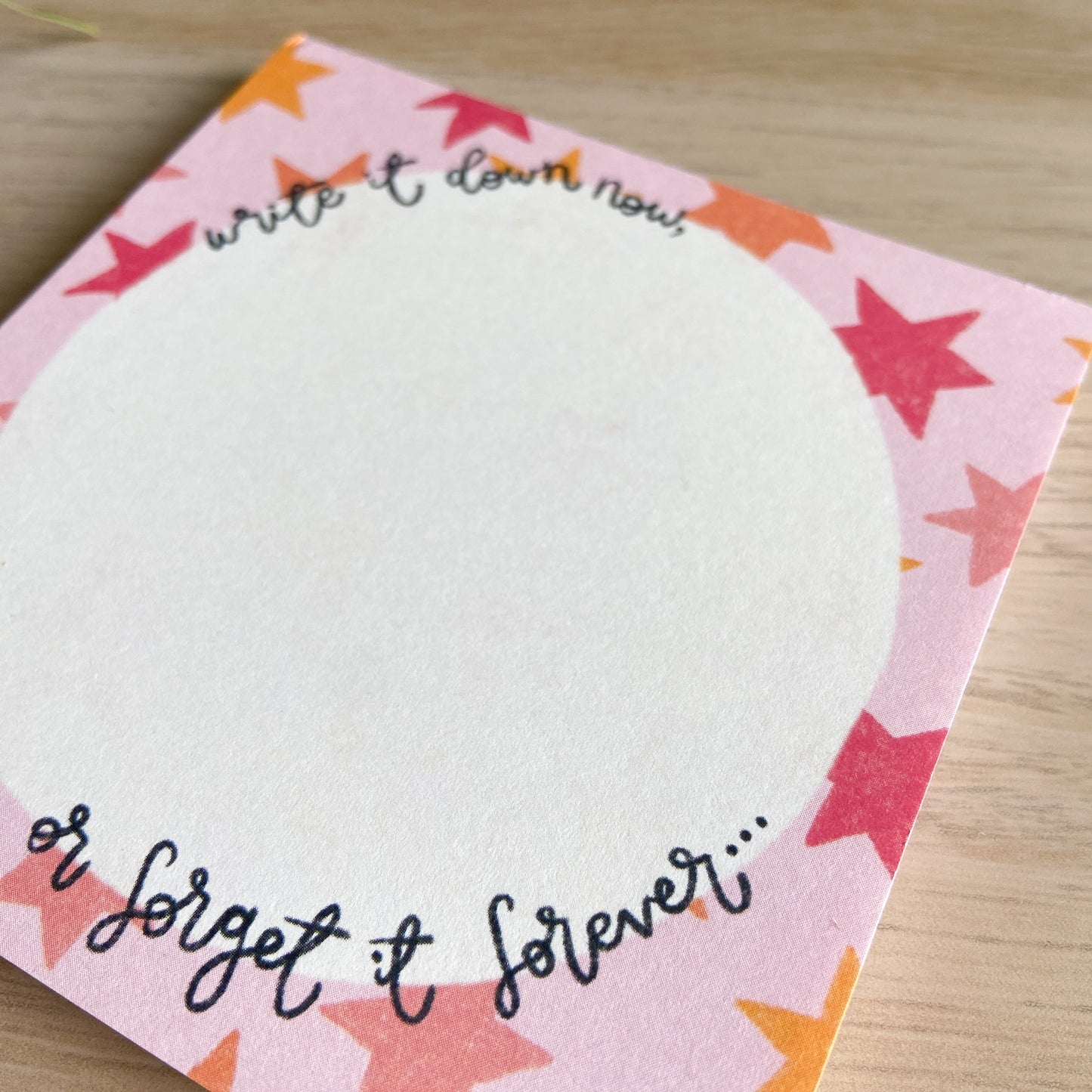 Stars "Write It Down" Memo Pad