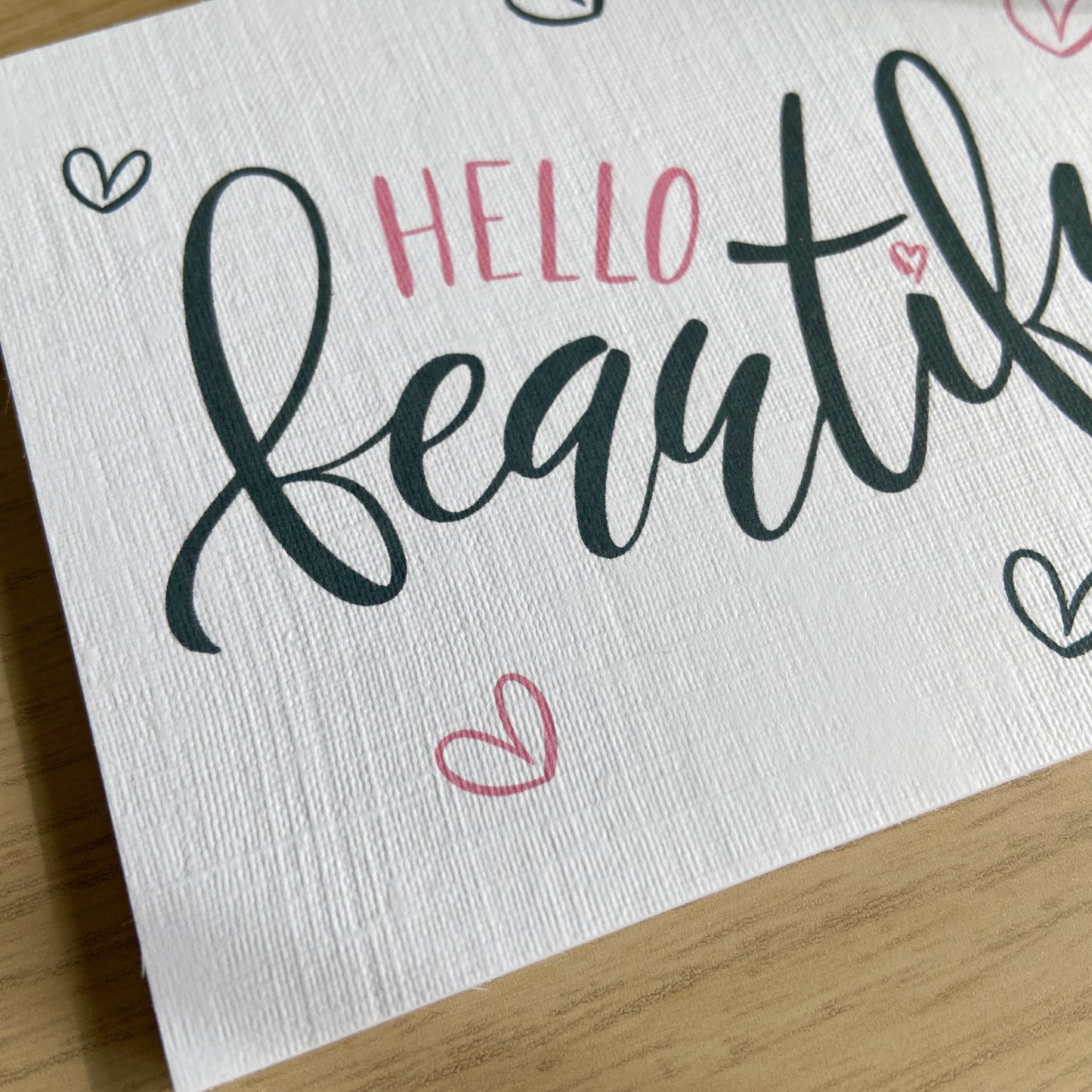 "Hello Beautiful" Mini Packaging Cards