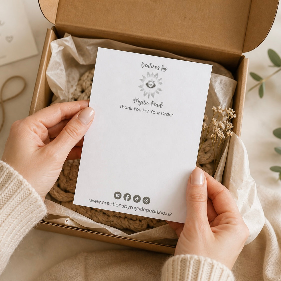 Custom "Thank You For Your Order" Slips
