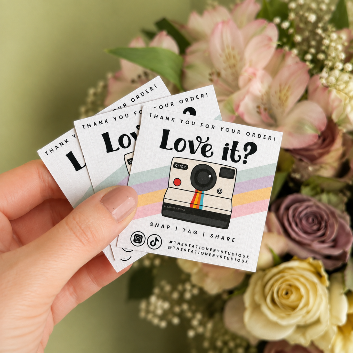 Personalised Mini Snap, Tag & Share Cards