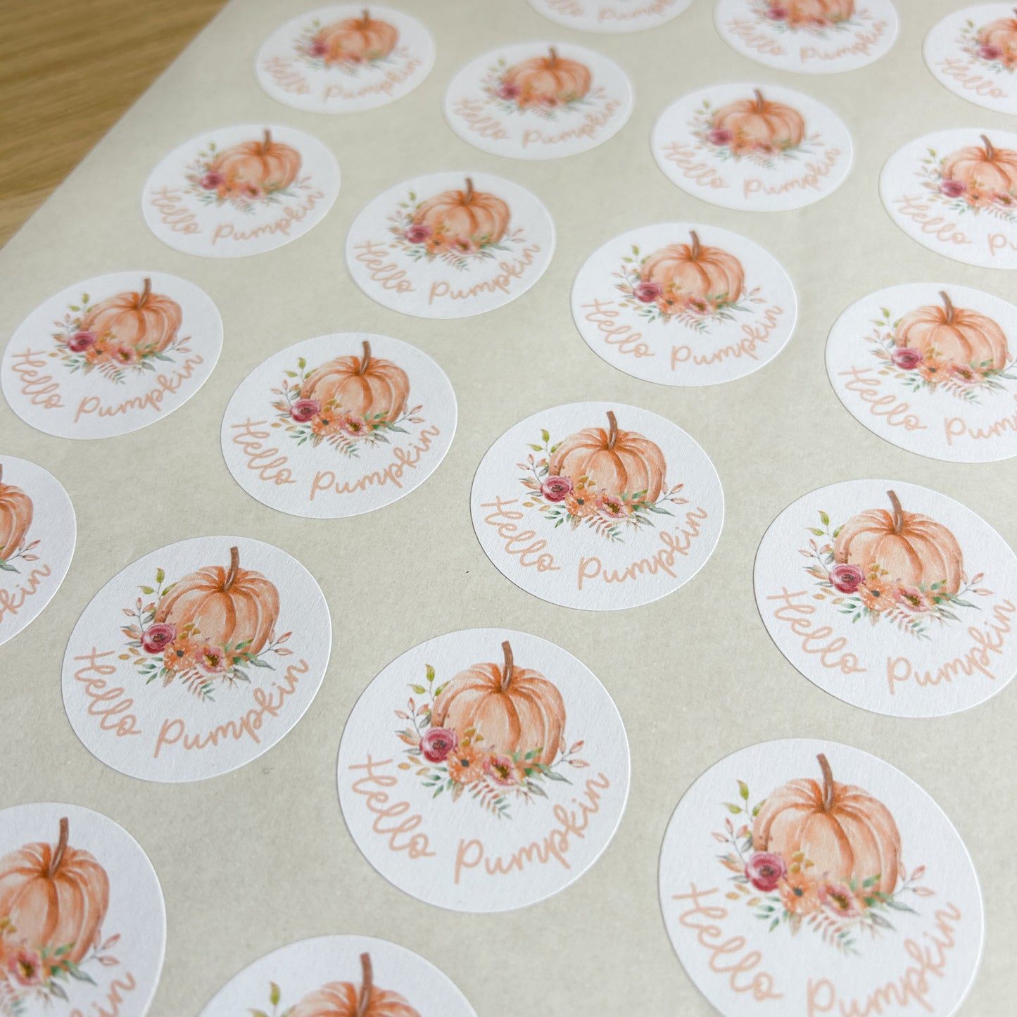 "Hello Pumpkin" Matt Stickers