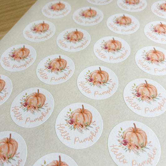 "Hello Pumpkin" Matt Stickers
