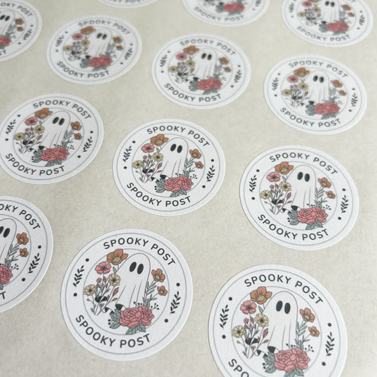 "Spooky Post" Matt Stickers