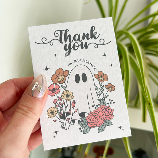 Spooky "Thank You" Mini Packaging Cards
