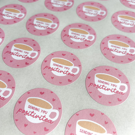 "Positivitea" Matt Stickers