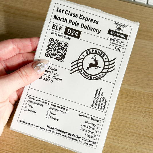 Personalised Christmas Postal Labels