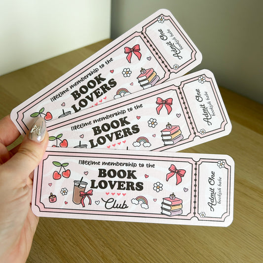 "Book Lovers Club" Bookmark