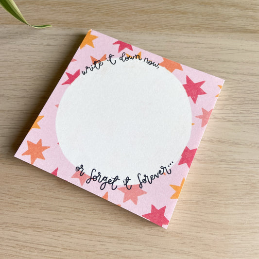 Stars "Write It Down" Memo Pad