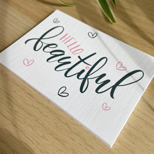 "Hello Beautiful" Mini Packaging Cards