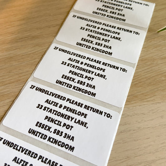 Return Address Sticker