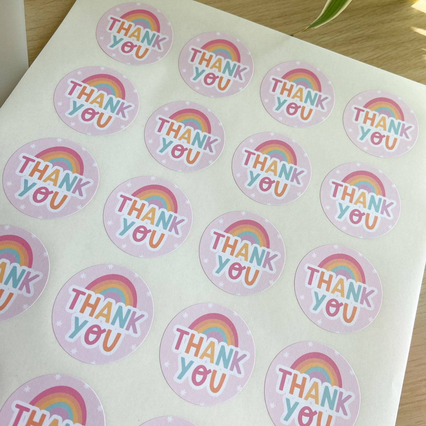 "Thank You" Rainbow Stickers