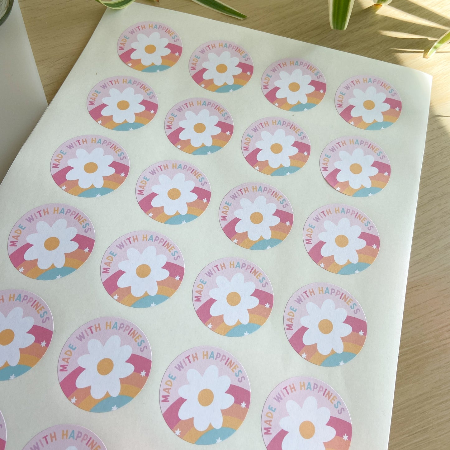 "Made With Happiness" Stickers