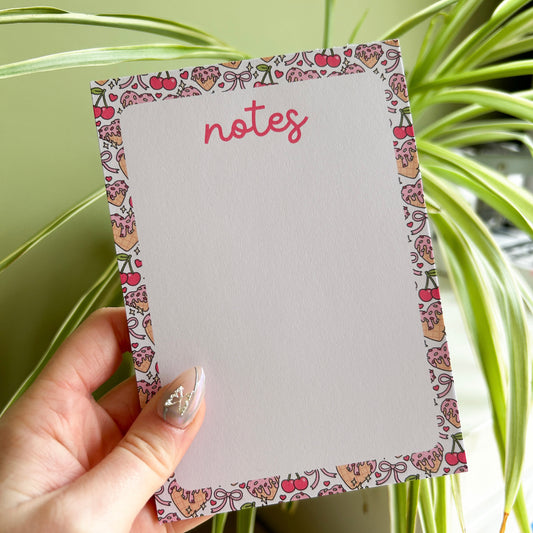 A6 Notepad ~ Sweet Notes Pad