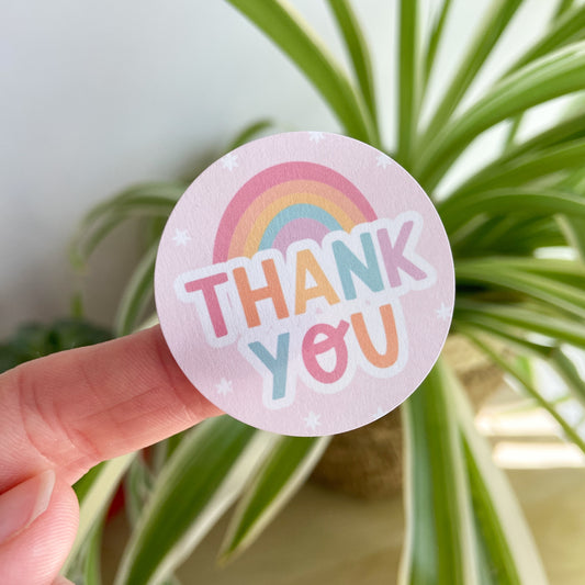 "Thank You" Rainbow Stickers